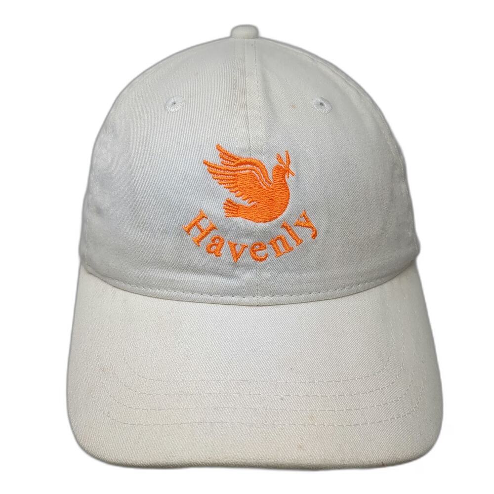 Queensboro Havenly Bird Embroidered Baseball Cap White One Size Slideback Hat